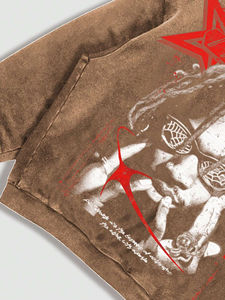 Sudadera con capucha para hombre, estilo acid wash, con estampado DTG, oversized, informal, para gimnasio, de tejido grueso, para invierno, precio económico, personalizada. - Product Image 4