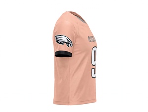 Maillot de football personnalisé en sublimation rose avec motif d'aigles, manches courtes, vêtements de sport, uniforme, OEM, tissu de qualité supérieure, respirant - Product Image 5