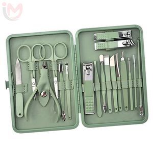 16 Piece <b>Nail</b> Kit Manicure Pedicure Set Stainless Steel Portable <b>Case</b> Classic Style 10 in 1 Grooming Tools - Product Image 1