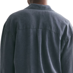 Chemise décontractée à manches longues pour homme, col classique, boutonnée sur le devant, avec poche poitrine unique, légère et confortable, personnalisable - Product Image 5