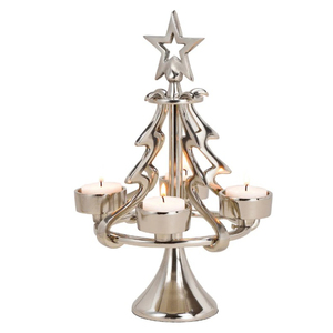 Porte-bougie élégant en forme de cerf doré, fait main en aluminium, pour la décoration de Noël et de l'Avent - Product Image 2