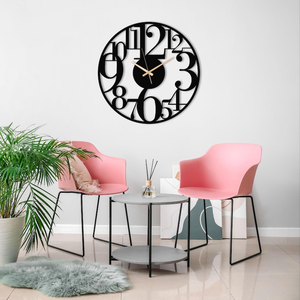 Luxury Modern Metal Wall <b>Clock</b> Large Round Roman Numeral Designer <b>Clock</b> Black Decorative Contemporary Wall <b>Art</b> for Living Room - Product Image 2