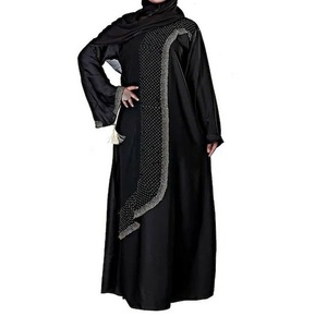 Abaya de couleur unie en coton de haute qualité fabriquée au Pakistan 2026 – Vêtement traditionnel musulman pour femmes, respirant et à séchage rapide - Product Image 2