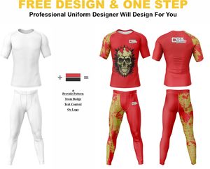Conjunto de Rashguard Transpirable para MMA con Impresión Digital por Transferencia de Calor, Diseño Masculino, Impresión por Sublimación, Manga Larga, Ropa de Compresión - Product Image 2