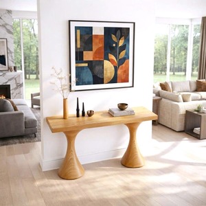 Handmade Rectangular Wooden <b>Console</b> <b>Table</b> for Apartment Living Room Dining Home Office Decor Versatile Furniture for Home Use - Product Image 1