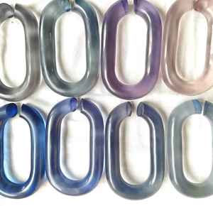 Conjunto de Piezas Decorativas de Pared de Acrílico Art Deco Personalizables, Forma Ovalada, Eslabones de Cadena, Tamaño Grande, Transparentes, Multicolores, Decoración para el Hogar - Product Image 2