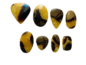 <b>TOP</b> QUALITY SEPTARIAN Cabochon Gemstone 100% Natural Yellow <b>Crystal</b> Loose Gemstone For Making Jewellery - Product Image 1