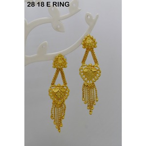 New Fashion <b>Chunky</b> Dangle Earrings African Dubai 24k Gold Plated Large Style Design Luxury Long Earrings for Women and Girls - Product Image 4