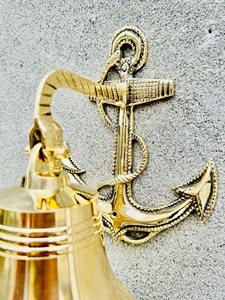 Campana marítima de latón para cocinas o iglesias, con asa para colgar, para uso en interiores y exteriores, campana de puerta, campanas metálicas sólidas - Product Image 4
