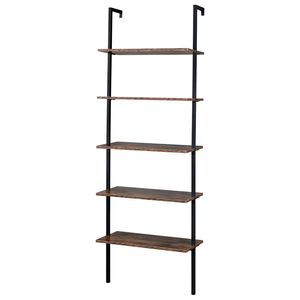 Scaffale a Scala Aperto Industriale a 5 Ripiani con Struttura in Metallo, Montaggio a Parete, 23.6"L X 11.8"W X 70.9"H - Product Image 5