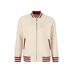 Chaqueta Varsity Premium Delta Crema y Marrón de Chenilla para Mujer, Estilo Griego, Chaqueta Universitaria - Product Image 1
