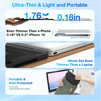 Moniteur d'extension d'écran portable S8Max ultra-fin 15,3 pouces IPS 1200p LCD double écran, protection des yeux, HDR, Plug-and-Play pour PC, Mac, PS5