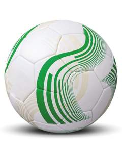 Ballon de football d'entraînement professionnel TORO SKINS en cuir PU, taille 5, rayures vertes, durable, cousu à la machine, fabriqué au Pakistan - Product Image 4