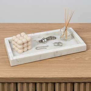 Plateau de service en marbre de qualité hôtelière pour les commodités des clients, la présentation des boissons et le service hôtelier professionnel - Product Image 5