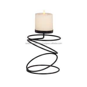 เชิงเทียนโลหะสีดำแนววินเทจแบบพรีเมี่ยมเหมาะสำหรับงานแต่งงานและของตกแต่งงานปาร์ตี้ในหลากหลายสไตล์และขนาด - Product Image 3