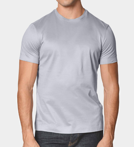 Camiseta de Hombre Personalizada de Alta Calidad, de Algodón Mercerizado, con Logotipo Frontal Tejido, Transpirable, con Acabado Premium Brillante para Negocios - Product Image 1