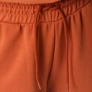 Pantalon évasé orange taille élastique de haute qualité pour femme, coupe large, en maille douce, décontracté, écologique - Product Image 5
