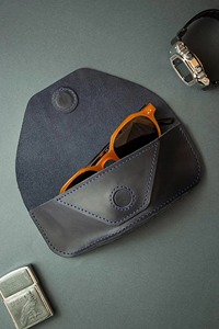 Étui à lunettes en cuir artisanal de qualité supérieure, pochette de protection fine pour lunettes, cuir de vache véritable, fournisseur en gros LGC-0071 - Product Image 6