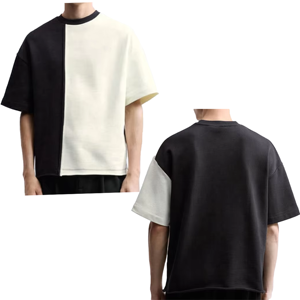 T-shirt décontracté pour homme en coton tricoté minimaliste, col rond, manches courtes, coupe ample, respirant, écologique, séchage rapide, idéal pour l'été - Product Image 3