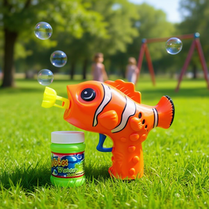 Pistola per bolle Bubble Fish 18x21,3x6 cm con flacone di soluzione per bambini dai 3 anni in su - Product Image 3