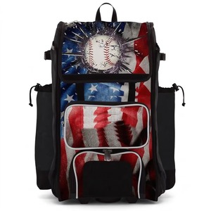 Sac à dos de baseball personnalisé 2026 avec logo, poche à chaussures, rangement pour gants, crochet de fixation et porte-bouteille – Sacs de sport OEM pour équipes - Product Image 1