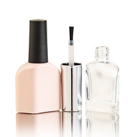 Échantillon Gratuit OEM/ODM – Flacon en Verre Rose Luxe 11ml Personnalisé pour Gel UV, Bouteille Vide Unique pour Vernis à Ongles avec Pinceau et Bouchon