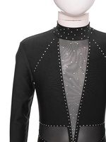 Vêtements d'entraînement pour enfants 6-16 ans Vêtements de danse pour stage de patinage artistique Justaucorps de gymnastique Vêtements de danse de scène pour filles