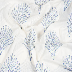 Premium Hand Block Floral <b>Lightweight</b> Cotton Fabric for <b>Curtains</b> & Bags by TheFabria by the Yard - Product Image 1