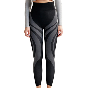 Custom Logo Printed High Waist Four-Way Stretch Breathable Workout Gym Active Wear Sports Yoga Pants Women Leggings Wear - Product Image 1