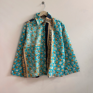 Vintage Recycle <b>Kantha</b> Handmade Baggy Oversized <b>Jacket</b> Unisex Shirt - Product Image 1