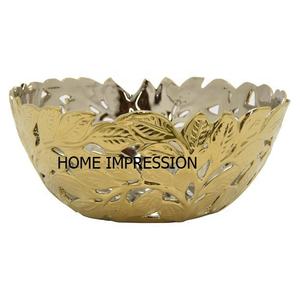 Bol de service à salade motif feuille plaqué or vaisselle bols et ustensiles de cuisine design autres ustensiles accessoires fournitures - Product Image 1