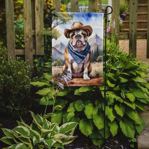Multicolor inglés Bulldog vaquero bienvenida jardín bandera buzón decorativo patio bandera Banner para Patio ilustraciones jardín tamaño para - Product Image 2