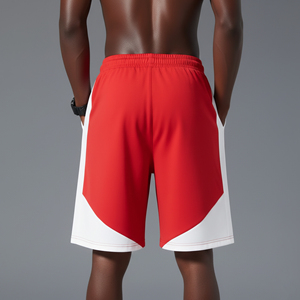 Streetwear Custom Men's short 100% Cotton Fleece 2 tone Quick Dry High Street Style Elastic Waist comfortable <b>hip</b> hop short - Product Image 2