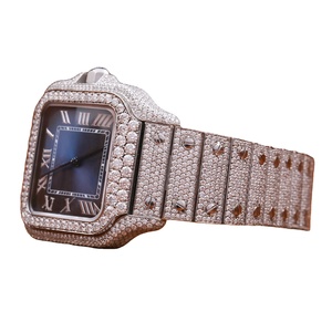 Reloj mecánico de lujo con moissanita, probador de diamantes, reloj helado para hombre, bisel de acero inoxidable, reloj de rapero Vvs Diamond para hombre y mujer - Product Image 1