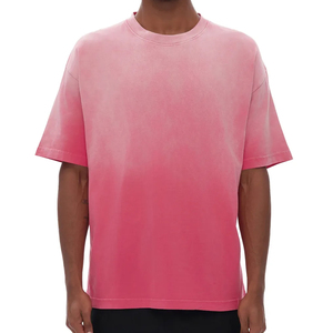 Nouveau T-shirt personnalisé délavé et vieilli, 250g, 100% coton, effet délavé à la pierre, pour le style urbain, coupe ample homme (Prix compétitif) - Product Image 3
