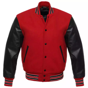 High Quality Letterman <b>Jacket</b> <b>Men</b> Versity <b>Jackets</b> Wool 100% Real <b>Leather</b> Winter Custom Design and Color Black Letterman <b>Jacket</b> - Product Image 1