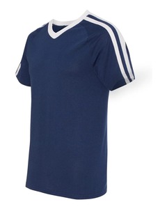 Venta al por mayor a granel: Sudadera unisex esencial de 240 gramos para mujer, talla grande, para gimnasio y running, con parches a rayas, de Sorona Cool, con mangas prensadas en caliente. - Product Image 4