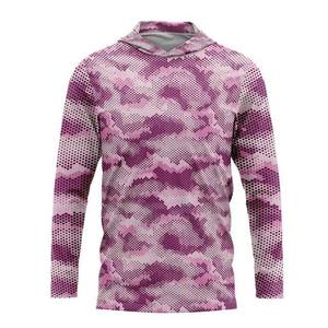 Men's Camouflage <b>Hoodie</b> Sublimation Print Polyester Quick Dry UPF 50 Fishing Wear Pullover Top Adult Size - Product Image 6