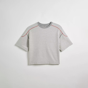 Camiseta de Hombre de Corte Cuadrado, 100% Algodón, Antiarrugas, Cuello Redondo, Costuras en Contraste, Talla Grande, Ecológica, Servicio OEM, Personalizable - Product Image 1