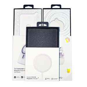 Caja de Regalo de Lujo con Impresión Personalizada para Cables y USB, con Inserto de Espuma para Cargador Inalámbrico - Product Image 1