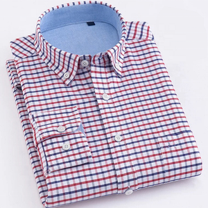 Chemises décontractées en coton à manches longues respirantes pour hommes, personnalisables, vente en gros 2026 – Chemises à carreaux pour hommes, vêtements masculins - Product Image 4