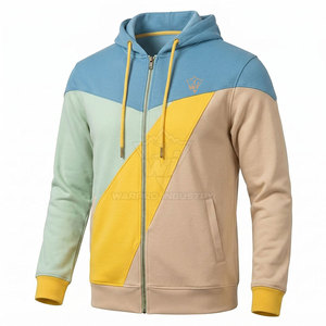 Modern Men Zipper Hoodies With Full <b>Zip</b> Design Adjustable <b>Hood</b> Ribbed Cuffs Lightweight Fabric Casual Outdoor Fashion - Product Image 2