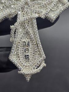 Colgante de cruz personalizado con moissanita VVS, plata 925, colgante estilo hip hop, colgante de fe cristiana, joyería religiosa para hombres y mujeres - Product Image 4