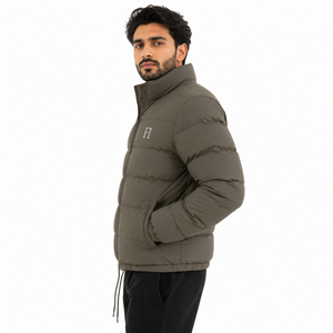 Custom Men's Quilted Puffer Men's <b>Jackets</b> Stand Collar Padded Wholesale Winter <b>Jacket</b> OEM Casual Outdoor Coat Bulk Manufacturer - Product Image 3