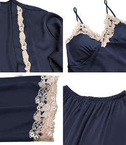 Conjunto de Pijamas de 4 Piezas para Mujer, Suave, Cómodo, de Secado Rápido, Ligero, Corte Clásico, Tallas Grandes, Colores Personalizados, de Les - Product Image 3