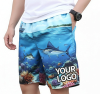 Shorts de pêche pour hommes avec tissu résistant pour la pêche en eau salée et en eau douce, shorts de pêche rapides avec ajustement réglable