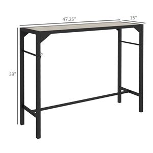Tavolo da Bar per Eventi Sociali con Piano in Plastica Effetto Legno 120x38x99 cm e Apribottiglie Integrato per Ospedali - Product Image 3