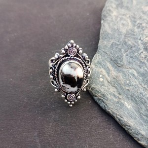 Natural Buffalo Jasper <b>Ring</b> 925 Sterling Silver Handmade Jewelry Gift For Women Birthday Unique Luxury Design - Product Image 1