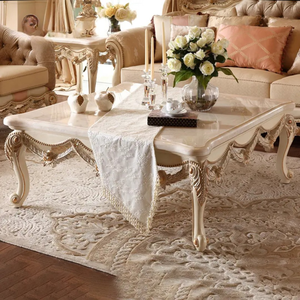 Juego de Sofás Cuadrados Franceses de Madera de Caoba Sólida para Sala de Estar, Tallados a Mano, Tapizados, Muebles de Lujo Hechos en Indonesia - Product Image 6