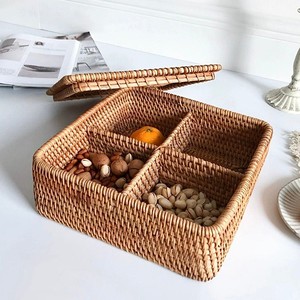 Eco Friendly Rattan Wood Caddy <b>Box</b> Gift Boxes for <b>Tea</b> and Coffee Bags Excellent Woven <b>Box</b> Packaging Gifts - Product Image 4
